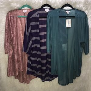 Lot of 3 LuLaRoe Lindsay Medium